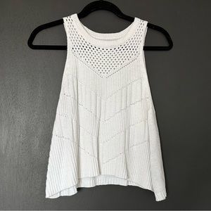 AEO White Knit Sleeveless Sweater Tank - Size Small.